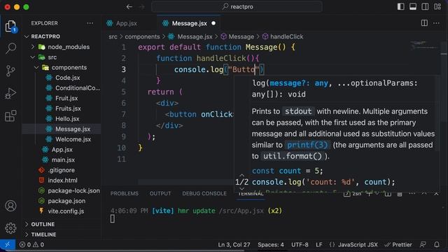 React For Beginners 21 : Event Handling In React
