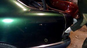 Mercedes W210 Кузовные работы, частичная замена заднего крыла.