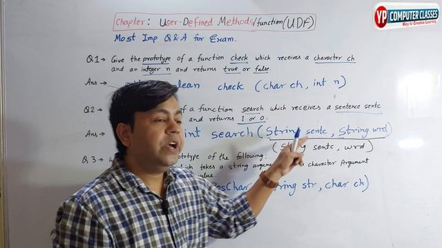 Lec 10 Chapter : User Defined Function / Methods for Exams Ke Most ...