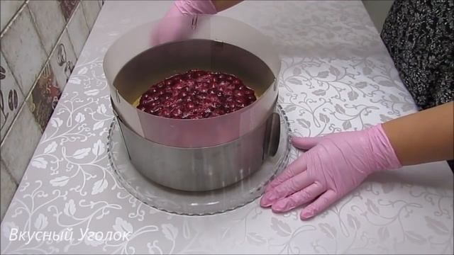 Торт "ЗИМНЯЯ ВИШНЯ" ⨳ Как БЫСТРО и ПРОСТО приготовить торт без духовки ⨳ Рецепт торта смотреть онлайн