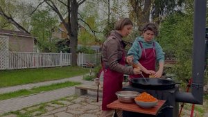 Рецепт: Плов из гречки в казане