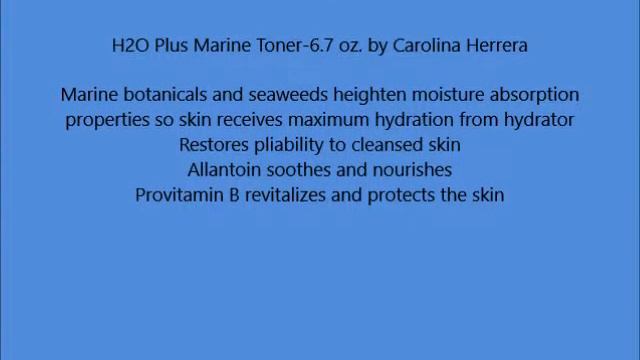 H2O Plus Marine Toner 6 7 oz by Carolina Herrera смотреть онлайн