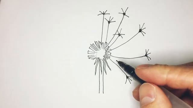 Как нарисовать одуванчик - How to draw a dandelion смотреть онлайн