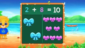 решаем примеры для детей 4 лет.