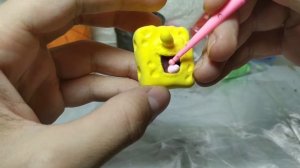 лепка губка Боб из пластилина. SpongeBob | ржавик