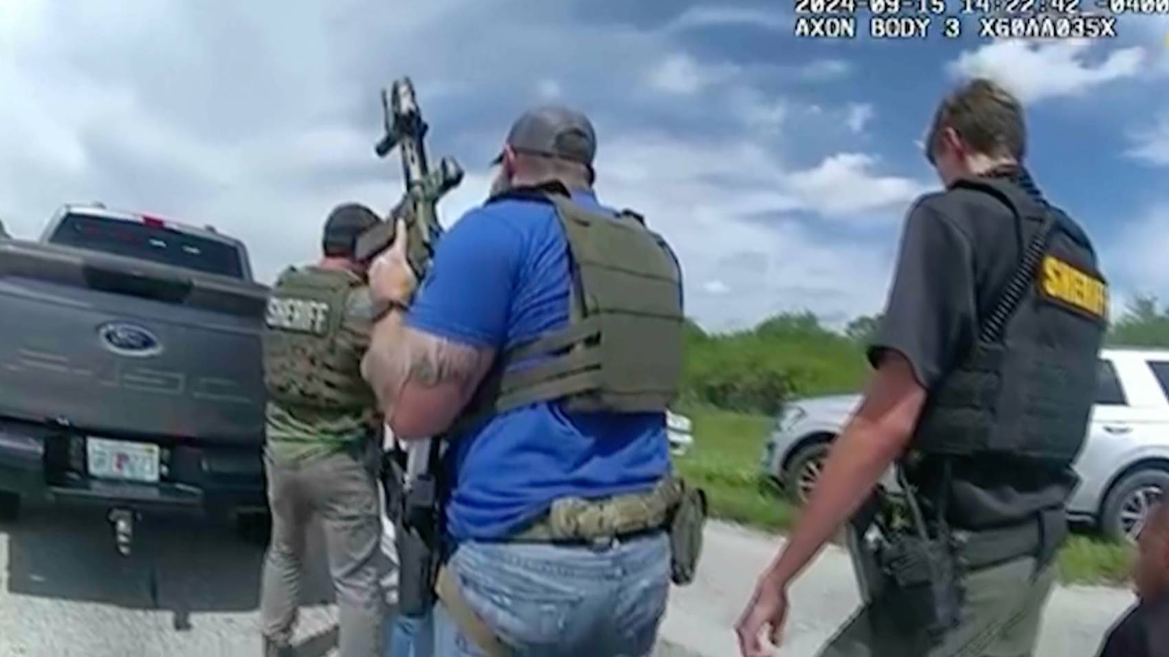Полиция США опубликовала кадры задержания подозреваемого в покушении на Дональда Трампа