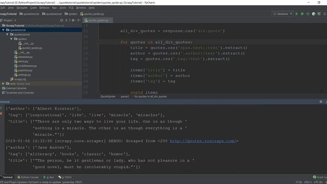 Python Scrapy Tutorial - 13 - Storing in JSON, XML and CSV смотреть онлайн