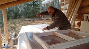 ОКНО В ИЗБЕ СВОИМИ РУКАМИ или Как сделать деревянный стеклопакет в лесу за 600 р.