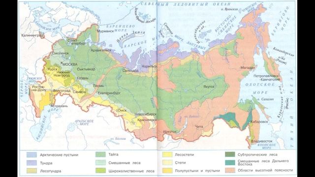Окружающий мир. Природные зоны России. 4 класс