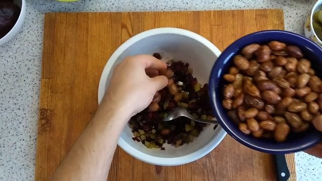 Как приготовить винегрет?ЛАЙФХАК для Франции.ВИНЕГРЕТ рецепт с фасолью.