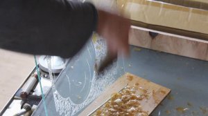 MAKING, -Candy Red-Japan agave shop's GOLD LEAF Glass Sign (ASMR)