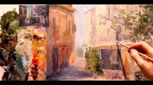 Мастер-класс по живописи "Уличное кафе" Художник Чупринов