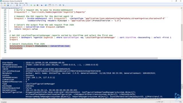 How To Use PowerShell To Retrieve Configuration Settings Of DSC Nodes From A DSC Report Server смотреть онлайн