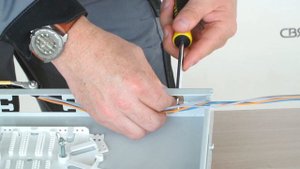 Монтаж оптического стоечного кросса ШКОС-М