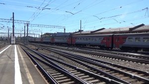РЖД ЭТ2М-056 в Санкт-Петербурге на станции Санкт-Петербург-Главный