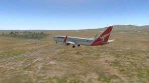 [X Plane] QANTAS Boeing 737 landing at Araxos Airport (LGRX)