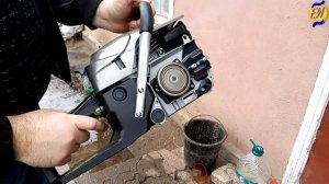 Запуск бензопилы-обкатка