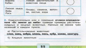 Окружающий мир. Рабочая тетрадь 3 класс 1 часть. ГДЗ стр. 55 №2