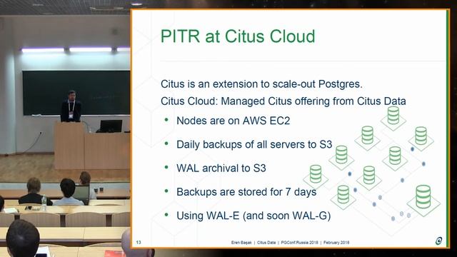 Использование PITR в распределенных cистемах на базе PostgreSQL | Eren Basak смотреть онлайн