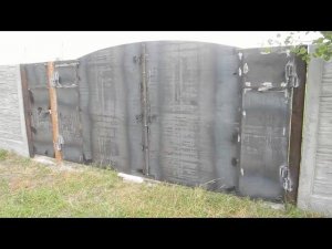 Делаем въездные ворота на участок, своими руками ч.4