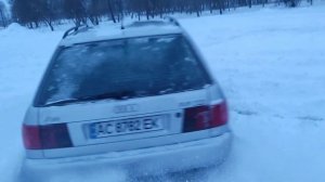 Ауди А6 С4 кватро на снегу #Наваливает Макс