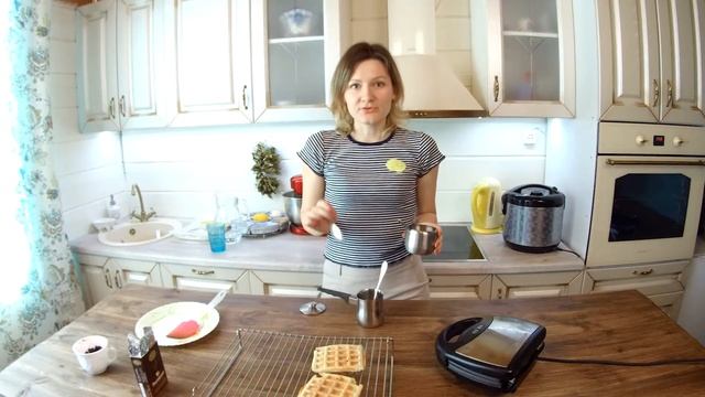 ВАФЛИ НА КЕФИРЕ ОВСЯНЫЕ/ЧЕРНИКА/БАНАН | Katya BivKen-ШЕФ