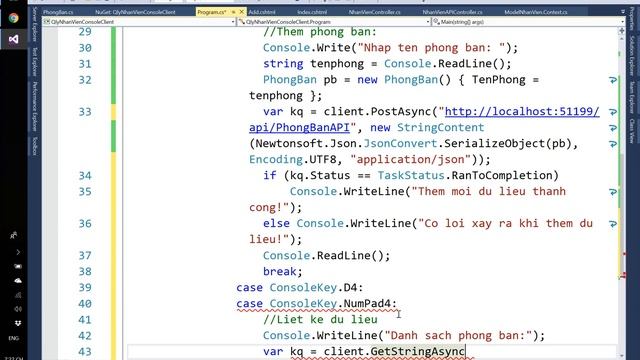 Console Client For WebAPI смотреть онлайн
