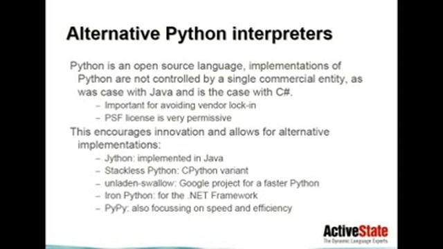 ActiveState Webinars: Python - The Programmer's Lingua Franca