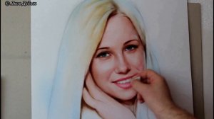 Рисунок - Сухая кисть в цвете. Портрет маслом на бумаге.