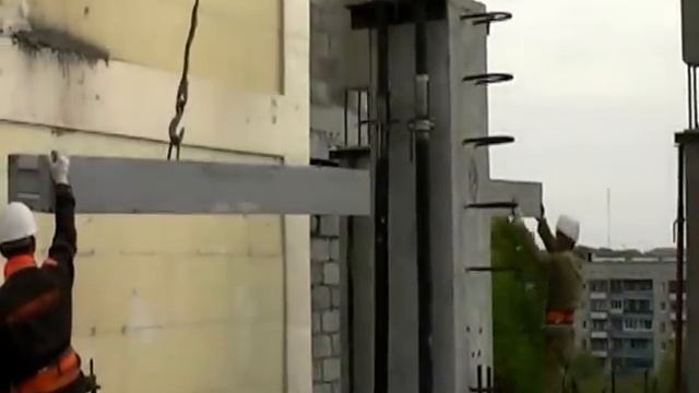 Сборно-монолитный каркас. Монтаж ригеля смотреть онлайн