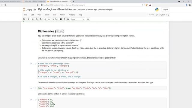 Python Containers (Lists and Dicts)