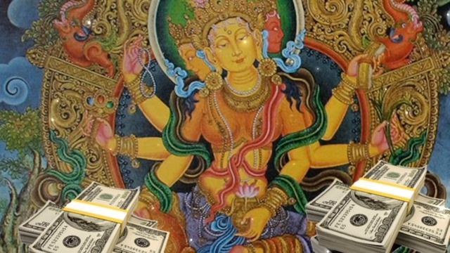 Денежная мантра Васудхары - супруги Дзамбалы, обладающей сокровищами.
