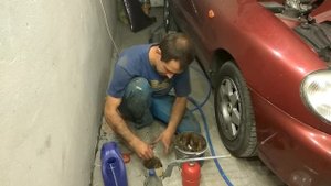 Обработка порога после сварочных работ. Литол+масло5w40(не отработка)!!!
