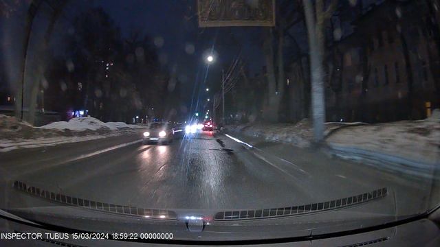 Видеорегистратор Inspector Tubus Пример видео НОЧЬ смотреть онлайн