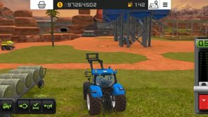 Farming Simulator 18 на Android. ферма 18 на телефон. погрузка тюков в телегу.