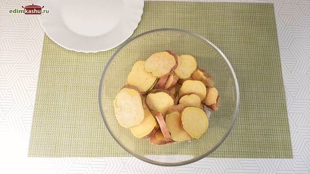 Батат. Рецепт в панировке. Десерт к чаю или молочным напиткам ? смотреть онлайн