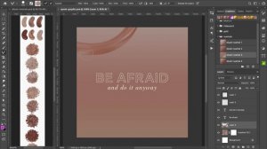 Create a Jewelry-Inspired Blush Neutral Quote graphic using Photoshop mixer brushes