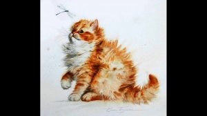 Кошки в акварелях художника Елены Базановой