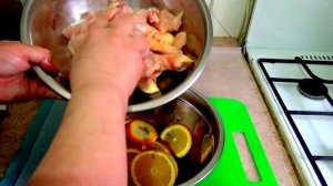 Курица с апельсинами в духовке.Легко и просто