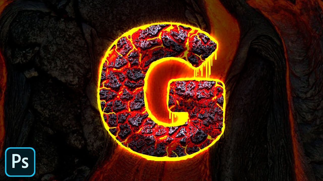 Как сделать в фотошопе: Текст из лавы  Урок по фотошопу. смотреть онлайн