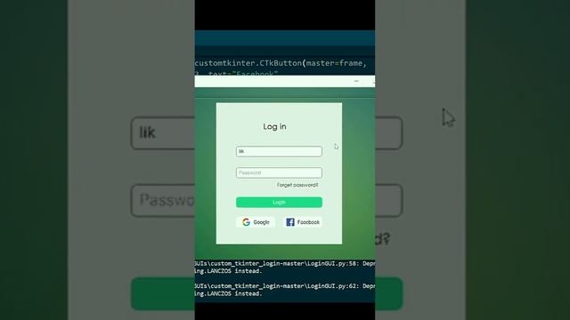 MODERN LOGIN GUI IN PYTHON || USING TKINTER