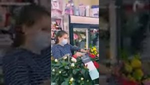 сборка монобукета из альстромерий с упаковкой