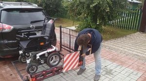 ПолПрицепа платформа на фаркоп для инвалидной коляски, мотоблока, снегоочистителя, мотособаки.