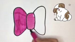 Bolalar uchun bantik rasm chizish  / Drawing rainbow bow for children  /Рисование бабочки для детей