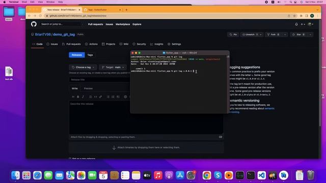 Git Tag - Github release version смотреть онлайн