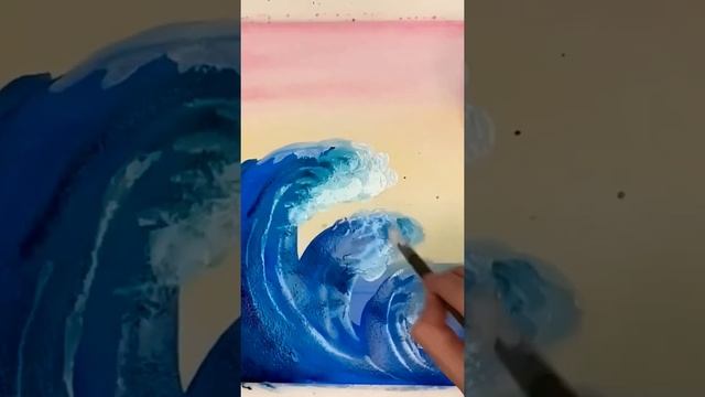 Рисуем золотую рыбку. Как нарисовать золотую рыбку на волне. Урок рисования для детей. смотреть онлайн