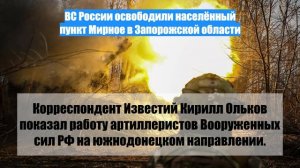 ВС России освободили населённый пункт Мирное в Запорожской области