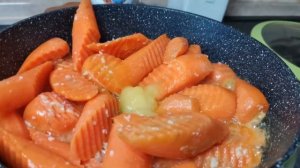 САМЫЙ БЮДЖЕТНЫЙ ГАРНИР ЗА 100 РУБ//ТАКОЙ ВКУСНОЙ МОРКОВИ ВЫ ТОЧНО НЕ ЕЛИ//КАРАМЕЛИЗИРОВАННАЯ МОРКОВ