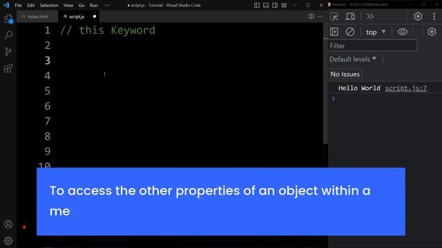 JavaScript Object Methods And This Keyword In JavaScript | Tutorial For Beginners
