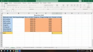 EXCEL 15-DARS || EXCEL DASTURIDA SKIDKA JADVALI || JADVALDA CHEGIRMA O'RNATADIGAN FORMULA YOZISH